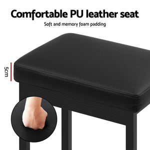 Artiss | Bar Stools | Set of 4 | Metal Frame | PU Leather Seat | Dining & Counter Chairs