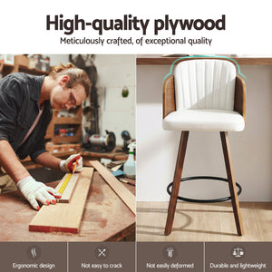 Wooden Bar Stool | Swivel | 58cm Seat Height | Kitchen Counter Stool