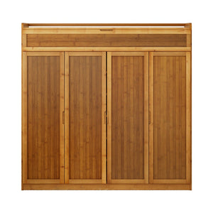 Shoe Rack Cabinet | Up To 30 Pairs | Bamboo Finish