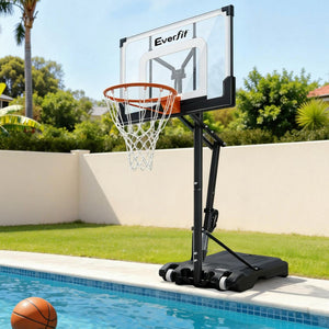Portable Basketball Hoop | Adjustable Height 1.05m–2.1m | Backyard Pool Goal