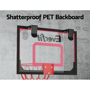 Everfit 23" Mini Basketball Hoop Backboard | Door Wall Mounted | Sports Kids | Red