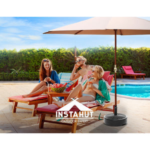 Instahut 51cm Outdoor Umbrella Base | Round Stand Pod