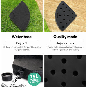 48cm Outdoor Umbrella Base | Stand | 4 Plates | Pod | Cantilever