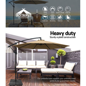 50cm Outdoor Umbrella Base | 4 Plates Stand | Pod | Cantilever