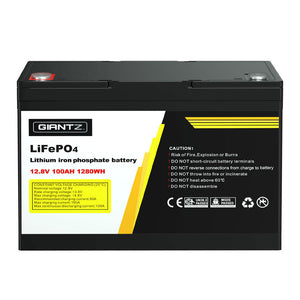 12V 100Ah Lithium Battery | LiFePO4 Deep Cycle with Solar Box | Caravan & Camping