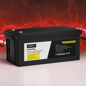 12V 200Ah Lithium Battery | LiFePO4 Deep Cycle with Solar Box | Caravan & Camping