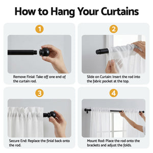 Artiss Blockout Curtains 2X 132x213cm Light Filtering Window Drapes Rod Pocket