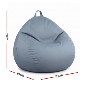 Outdoor Bean Bag Chair Cover | Large Splash-Proof Relaxing Cover | Grey