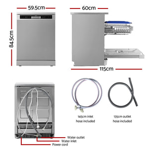 Freestanding Dishwasher | 60CM | 14 Place Settings | Silver