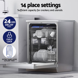 Freestanding Dishwasher | 60CM | 14 Place Settings | Silver