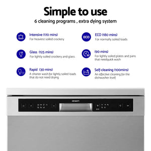 Freestanding Dishwasher | 60CM | 14 Place Settings | Silver