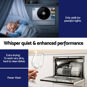 Benchtop Dishwasher | 6 Place Setting Compact Dishwasher | White