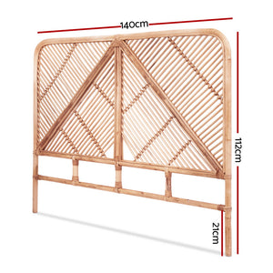Double Bed Headboard | Rattan Bedhead | FRED | Pine
