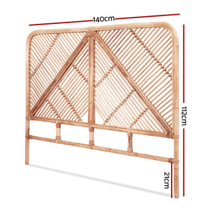 Double Bed Headboard | Rattan Bedhead | FRED | Pine