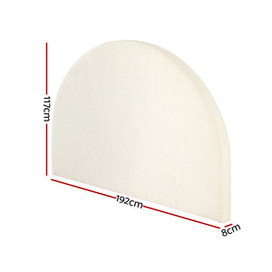 Bed Head Headboard | King Bed Frame | Boucle Fabric | GREI White