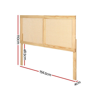 Bed Head | Headboard | Queen Rattan | RIBO Pine