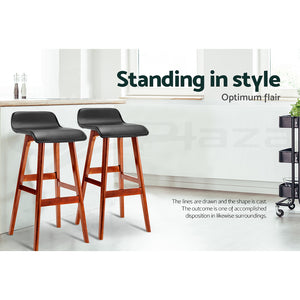 Bar Stools | 4PCS | Wooden Stool | Black