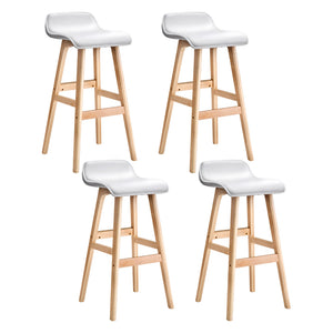 Bar Stools | 4PCS | Wooden Stool | White