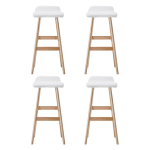 Bar Stools | 4PCS | Wooden Stool | White