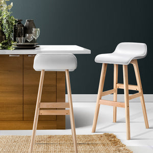 Bar Stools | 4PCS | Wooden Stool | White