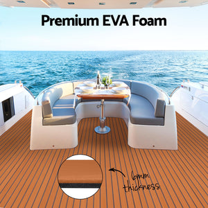 Seamanship EVA Foam Boat Flooring Mat | 240x90x0.6cm | Dark Brown