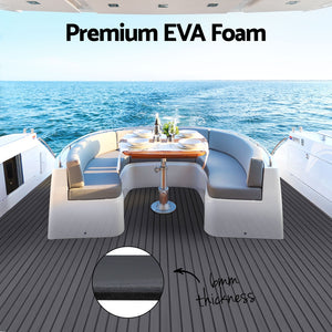 Seamanship EVA Foam Boat Flooring Mat | 240x90x0.6cm | Dark Grey Decor