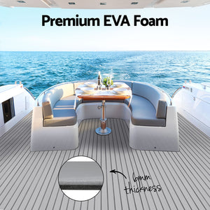 Seamanship EVA Foam Boat Flooring Mat | Decking Sheet | 240x90x0.6cm | Light Grey