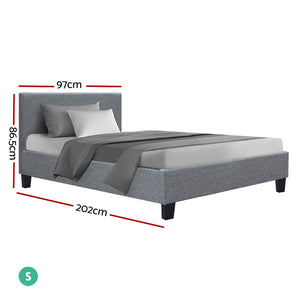 Bed Frame | Single Size | Grey | NEO