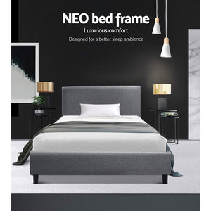 Bed Frame | Single Size | Grey | NEO