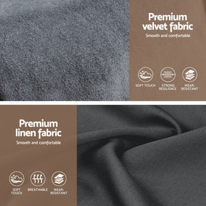 King Bed Frame | Gas Lift Storage Base | Grey Velvet Headboard