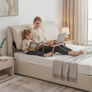 King Bed Frame | Gas Lift Storage Base with 3 Drawers & Adjustable Headboard