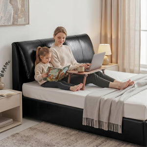 King Bed Frame | Black Gas Lift Storage Base with 3 Drawers