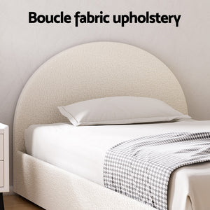 Artiss Bed Frame | Gas Lift Storage | Boucle Fabric | King Single | ELLA