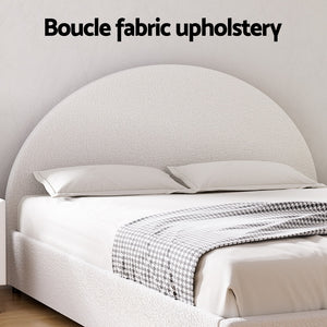 Artiss Bed Frame | Gas Lift Storage | Boucle Fabric | Queen | ELLA