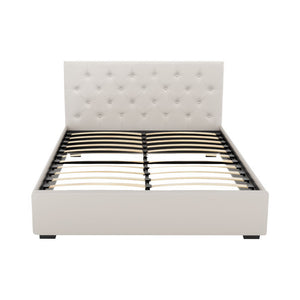 Bed Frame | Double Size | Gas Lift | Beige | VILA