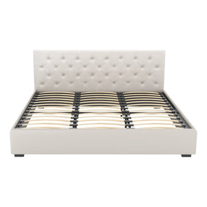 Bed Frame | King Size | Gas Lift | Beige | VILA