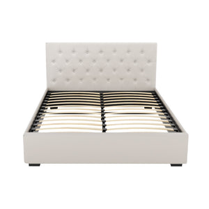 Bed Frame | Queen Size | Gas Lift | Beige | VILA