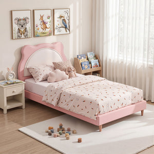 King Single Kids Bed Frame | Pink Animal Headboard