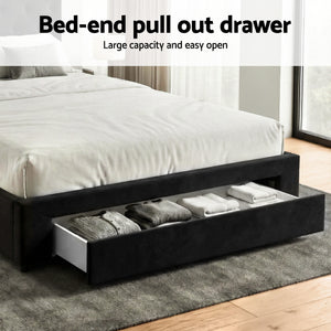 King Bed Frame | Upholstered Storage | 3 Drawers | USB + Type-C Charging