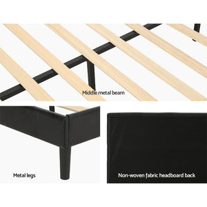 Bed Frame | Double Size | LED | Black | RAVI