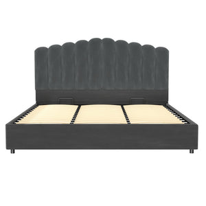 Artiss | King Bed Frame | Velvet Upholstery | Grey | FION Design