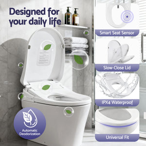 Electric Bidet Toilet Seat | Heated Dryer | Remote Control | Auto Wash