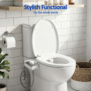 Ultra-Slim Bidet Attachment | Non-Electric Dual Nozzle Toilet Spray