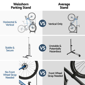 4-in-1 Bike Parking Stand | Adjustable Height | Vertical Storage Rack | 24–27.5 Inch Bikes