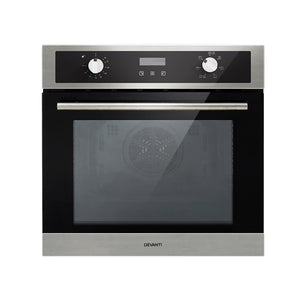 Devanti Electric Built-In Wall Oven | 80L | Convection Grill Ovens | Stainless Steel