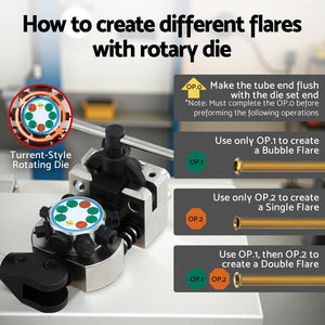 Brake Line Flaring Tool Kit | 45° Double Flare | 3/16"–3/8" Tubing + Cutter