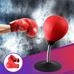 Desktop Punching Bag Stand Set | Swivel Speed Balls with Pump | Boxing Training Equipment