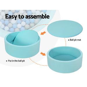Ball Pit | 90x30cm | Ocean Foam Play Pool Barrier | Blue