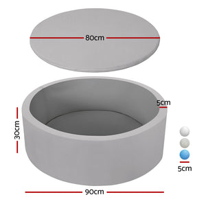 Ball Pit | 90x30cm | Ocean Foam Play Pool Barrier | Grey