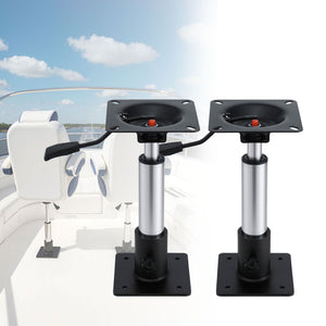 Boat Seat Pedestal 2 Pack | 34–46cm Adjustable | Gas Lift | 360° Swivel